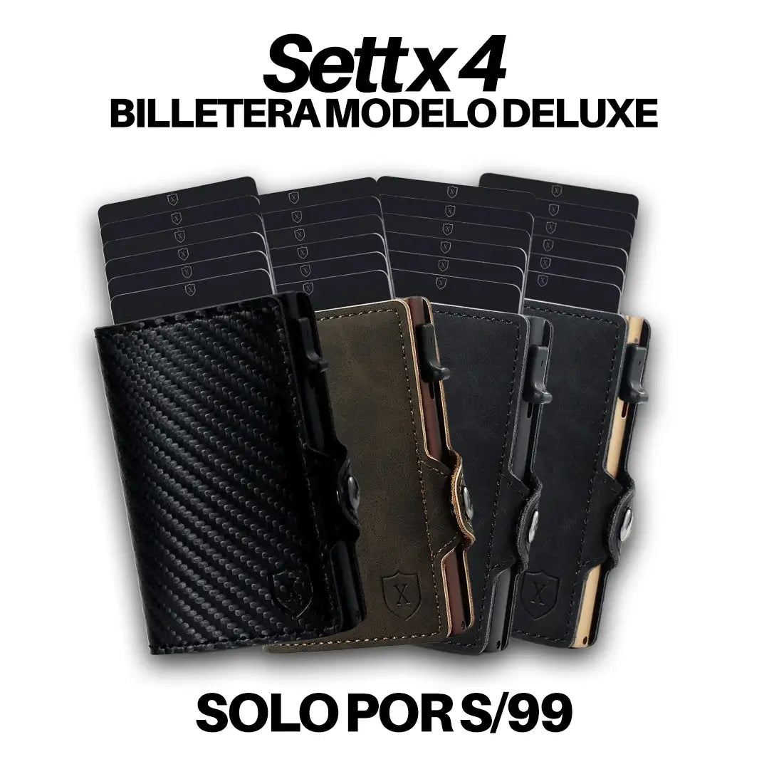 Sett x4 Billeteras Modelo Deluxe